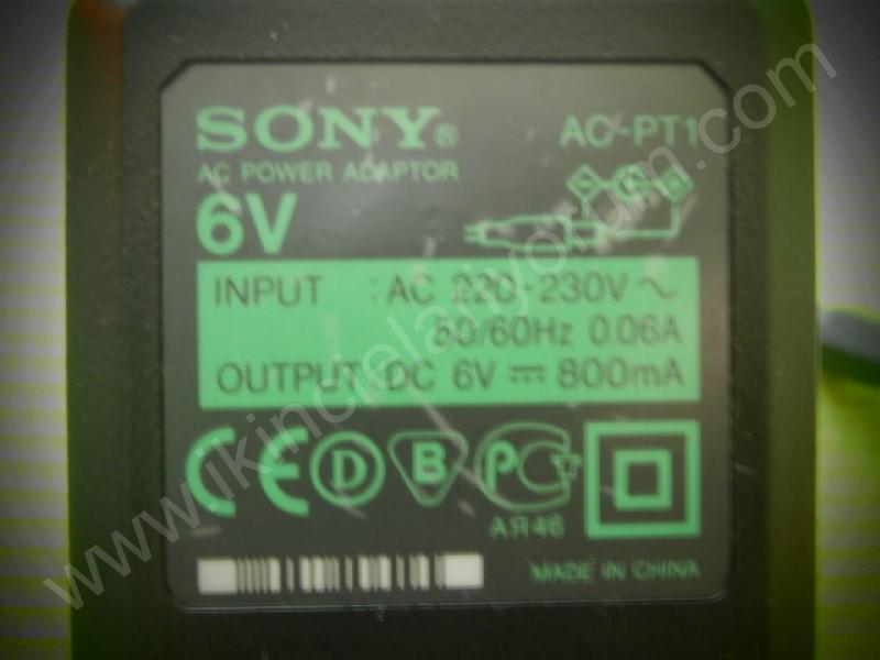 Sony AC-PT1 6V 800 Mah AC Power Adaptor
